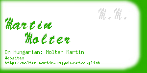 martin molter business card